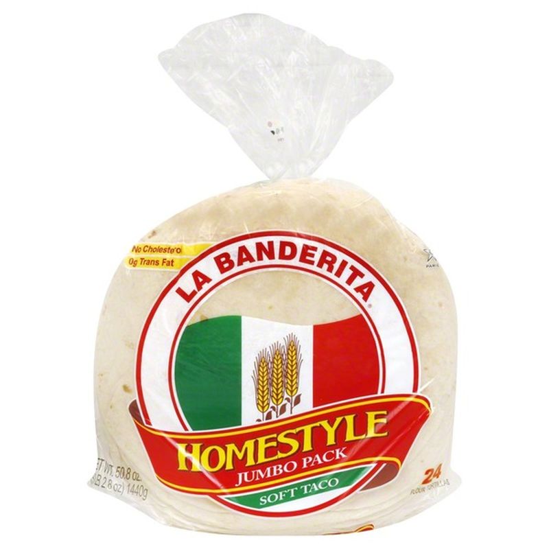 La Banderita Tortillas, Flour, Homestyle, Jumbo Pack (24 each) Instacart