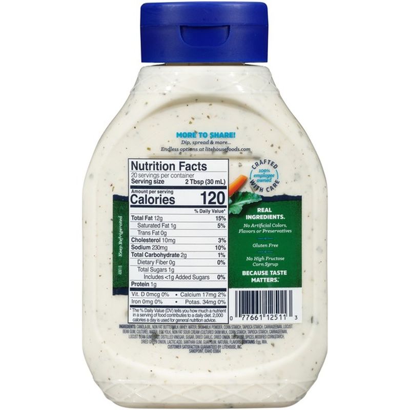 Litehouse Homestyle Ranch Dressing & Dip (20 oz) Instacart