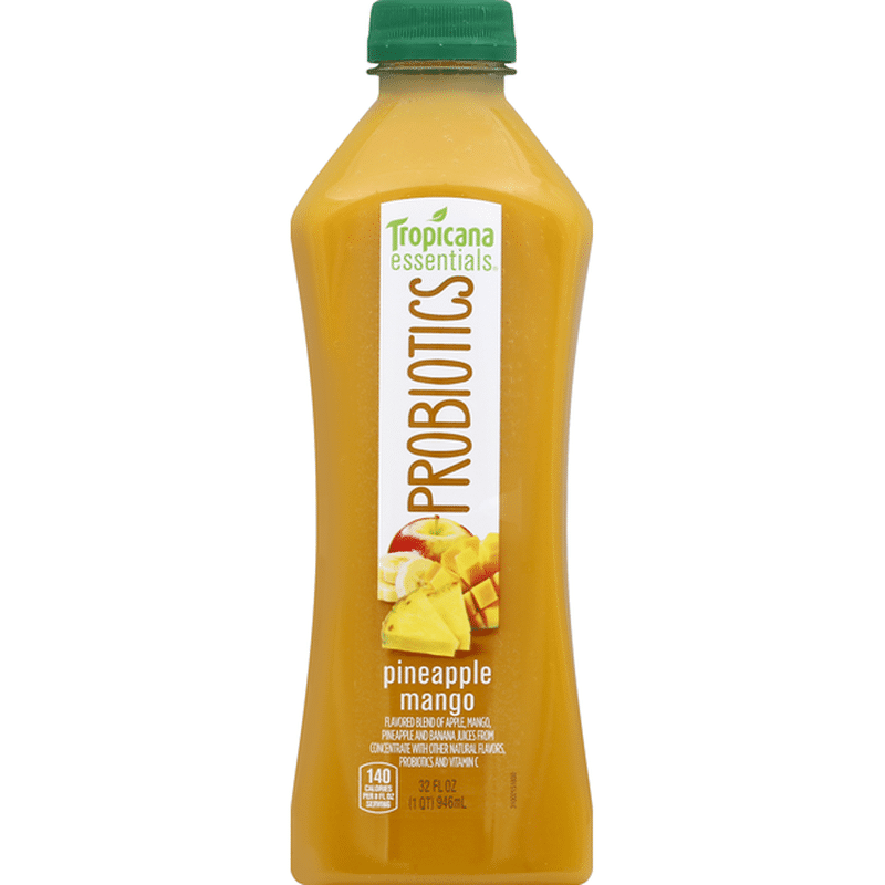 Tropicana Essentials Probiotics Pineapple Mango Juice (32 fl oz