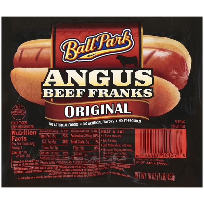 Ball Park ORIGINAL ANGUS BEEF FRANKS (16 oz) - Instacart