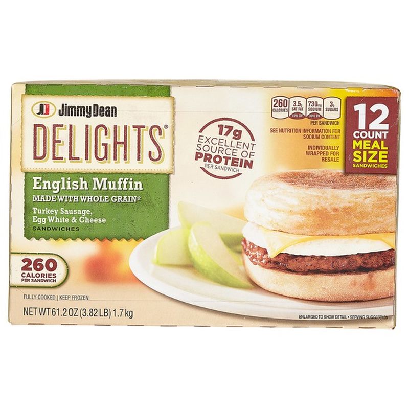 Jimmy Dean Delights Turkey Sausage Egg White Cheese English Muffin Sandwiche 61 2 Oz From Costco Instacart