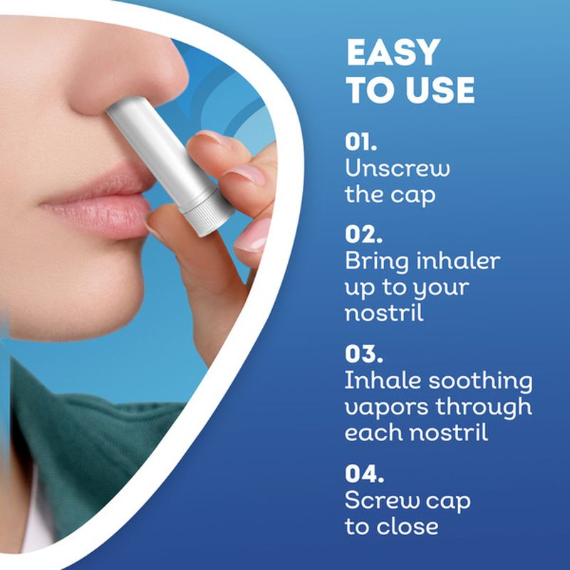 Vicks Vapoinhaler, Portable Nasal Inhaler, NonMedicated, Soothing