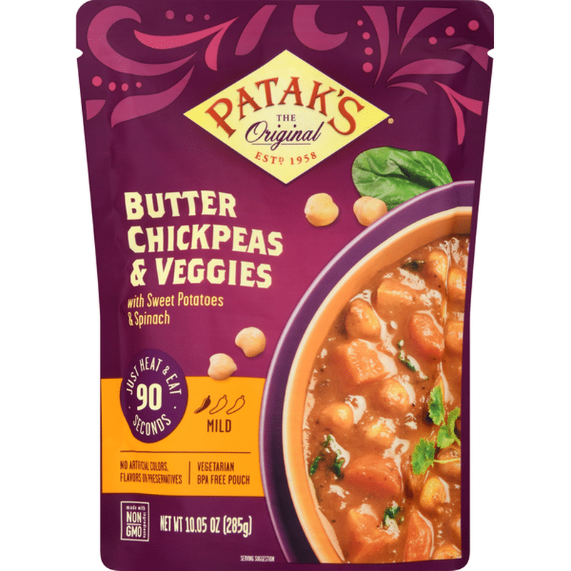 Pataks Butter Chickpeas & Veggies, Mild (10.05 Oz) - Instacart