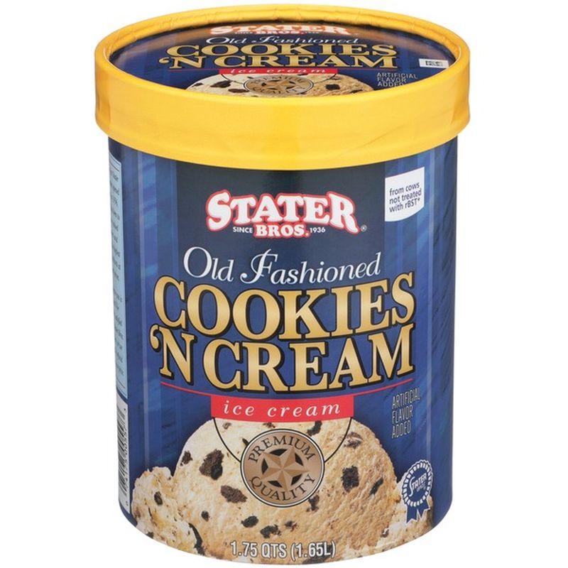 Stater Bros Cookies 'N Cream Old Fashioned Ice Cream (1.75 qt) Instacart