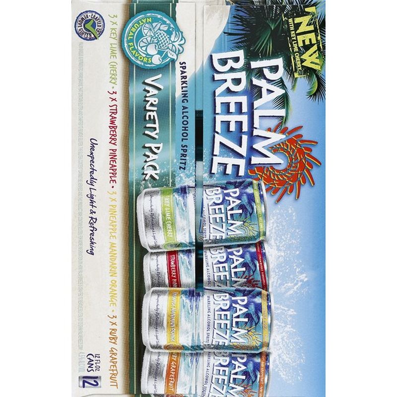 Palm Breeze Alcohol Spritz, Sparkling, Variety Pack (12 fl oz) Instacart