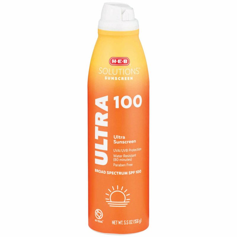 H-E-B Solutions Ultra Protection Broad Spectrum Sunscreen Spray SPF 100