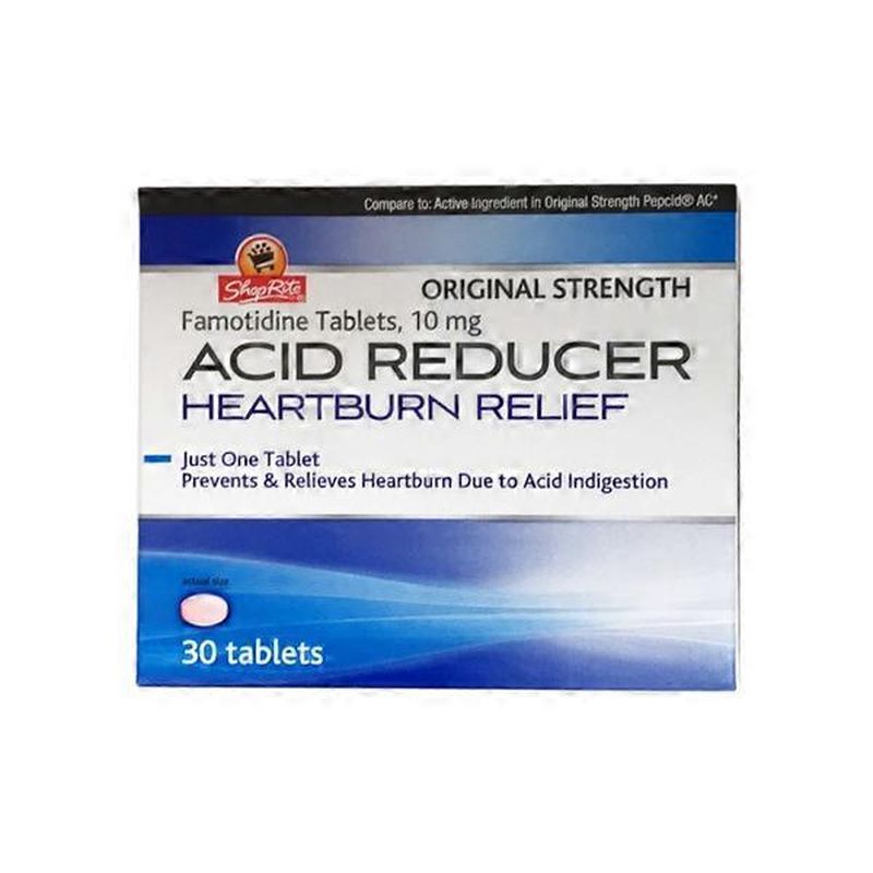 Shoprite Acid Reducer Heartburn Relief Famotidine Tablets 10 Mg 30 Ct Instacart