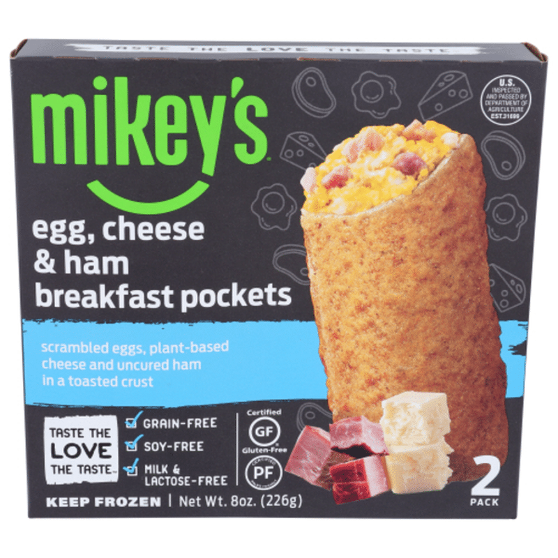 Mikeys Breakfast Pockets Egg Cheese And Ham 2 Pack 8 Oz Instacart 8865