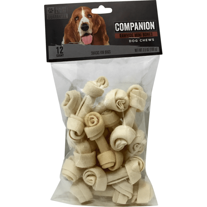 Companion Rawhide Mini Bones Dog Chews (3.5 oz) Instacart