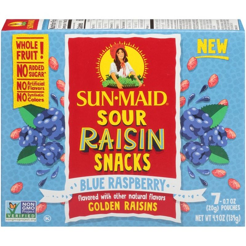 Sun-Maid Sour Blue Raspberry Raisin Snacks (0.7 oz) - Instacart