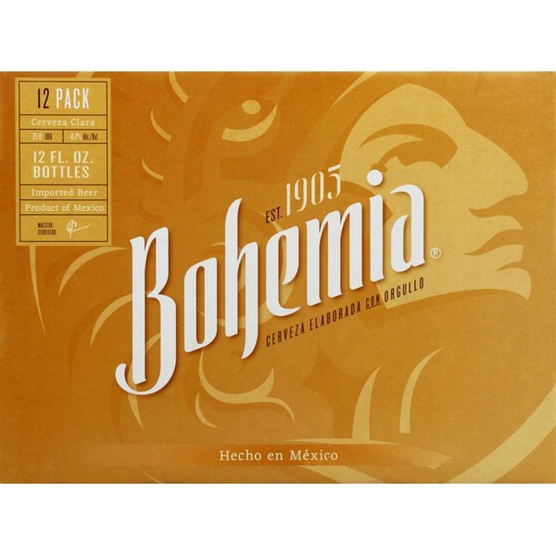 Bohemia Beer, Pilsner, Cerveza Clara, 12 Pack (12 fl oz) Instacart