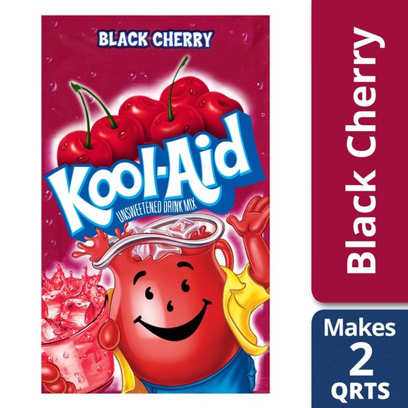 KoolAid Unsweetened Black Cherry Powdered Soft Drink (0.13 oz) Instacart