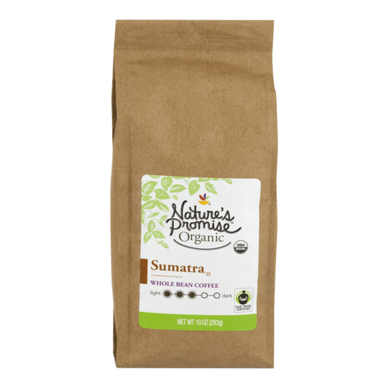 Nature's Promise Organic Whole Bean Coffee Sumatra (10 oz) Instacart