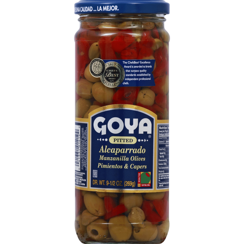 Goya Pitted Alcaparrado Manzanilla Olives, Pimientos & Capers (9.5 oz