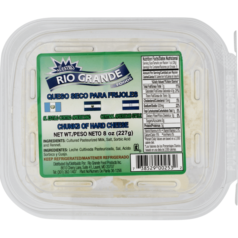Rio Grande Hard Cheese, Central American Style, Chunks (8 oz) Instacart