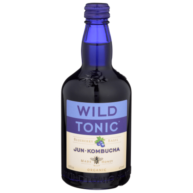 Wild Tonic Jun Kombucha Blueberry Basil (16 Fl Oz) - Instacart