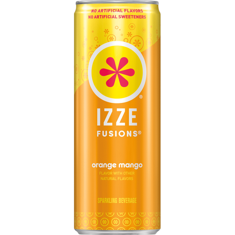 Izze Fusions Orange Mango Sparkling Beverage (12 fl oz) Instacart