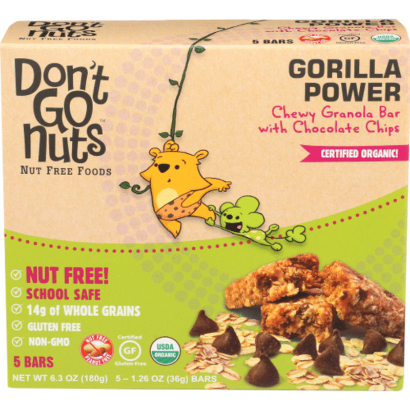 Dont Go Nuts Granola Bar, with Chocolate Chips, Gorilla Power, Chewy (5 each) from Sprouts