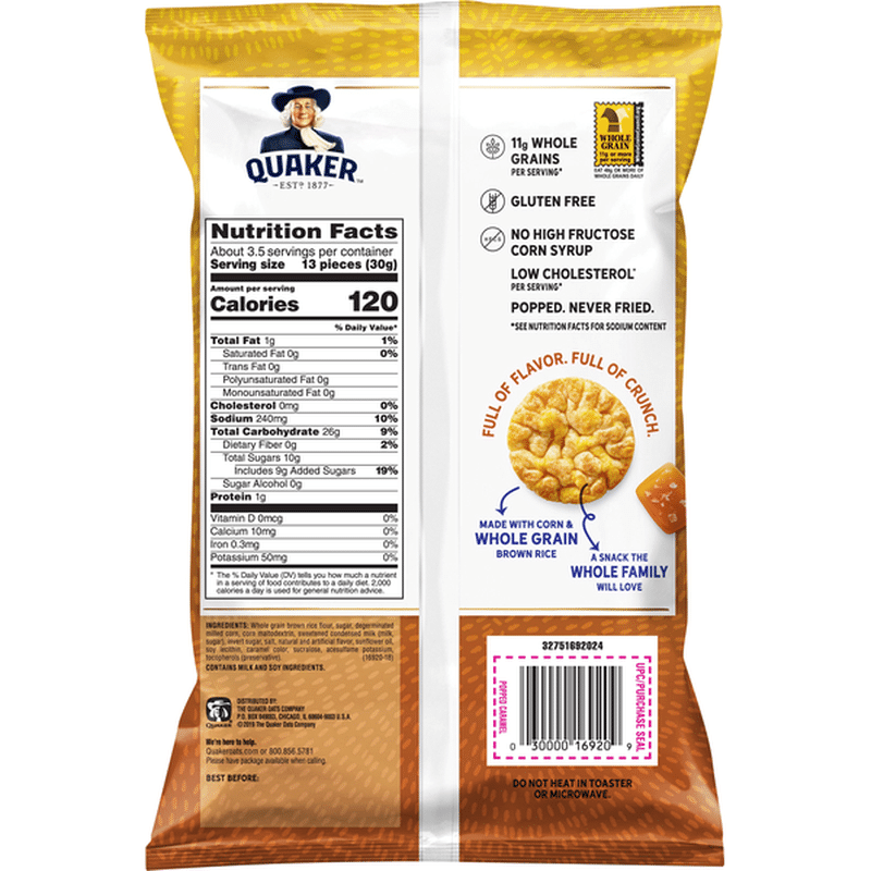 Quaker Caramel Corn Rice Crisps (3.52 oz) Instacart