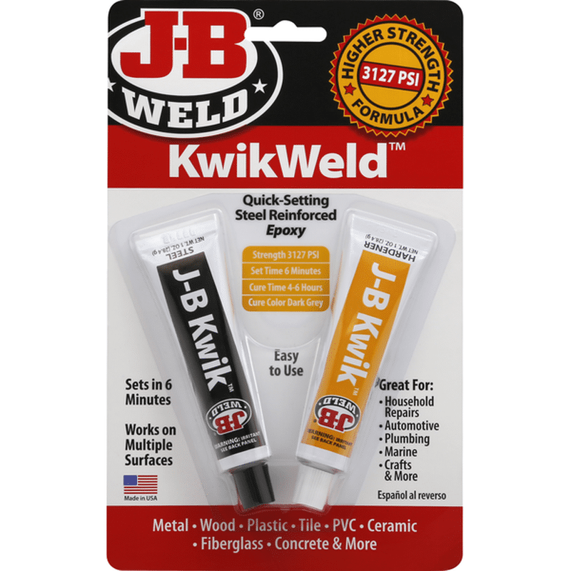 JB Weld Epoxy, Steel Reinforced, Quick Setting (1 each) Instacart