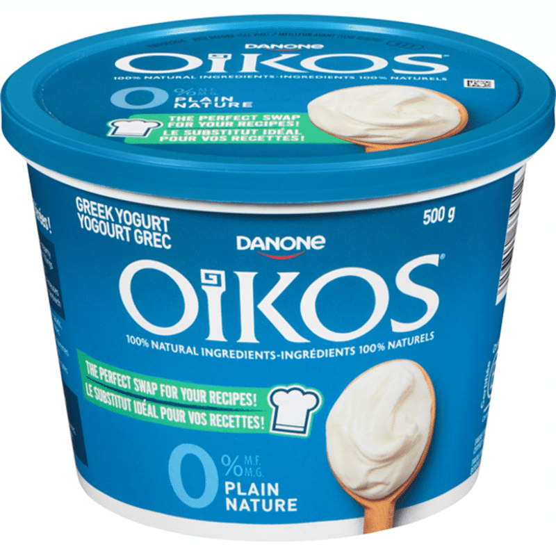 Danone Oikos 0% Plain Greek Yogurt