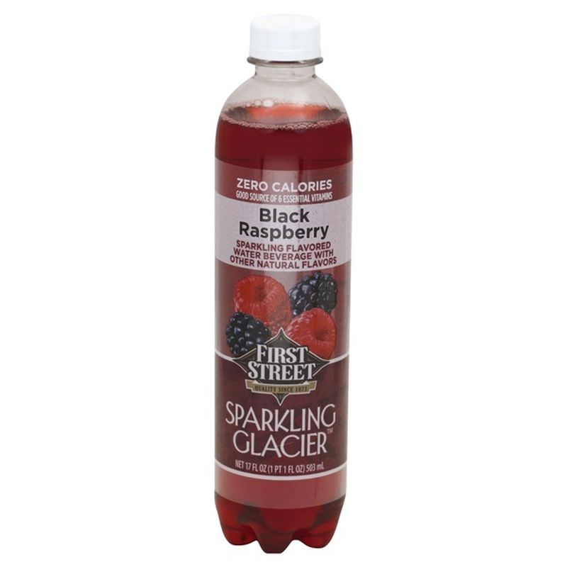 First Street Sparkling Glacier Blackberry Raspberry Flavored Sparkling