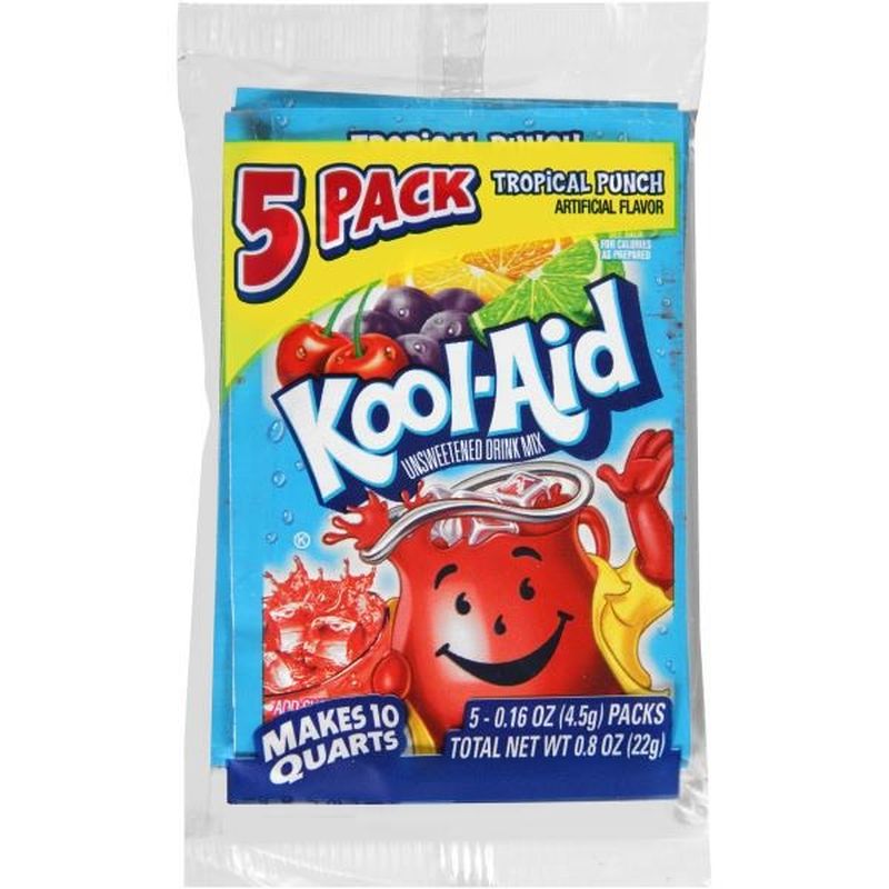 KoolAid Unsweetened Tropical Punch Powdered Soft Drink (0.8 oz) from