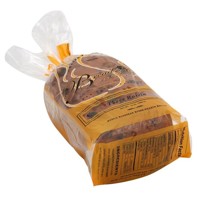 Bread & Cie Bread, Three Raisin (16 oz) Instacart