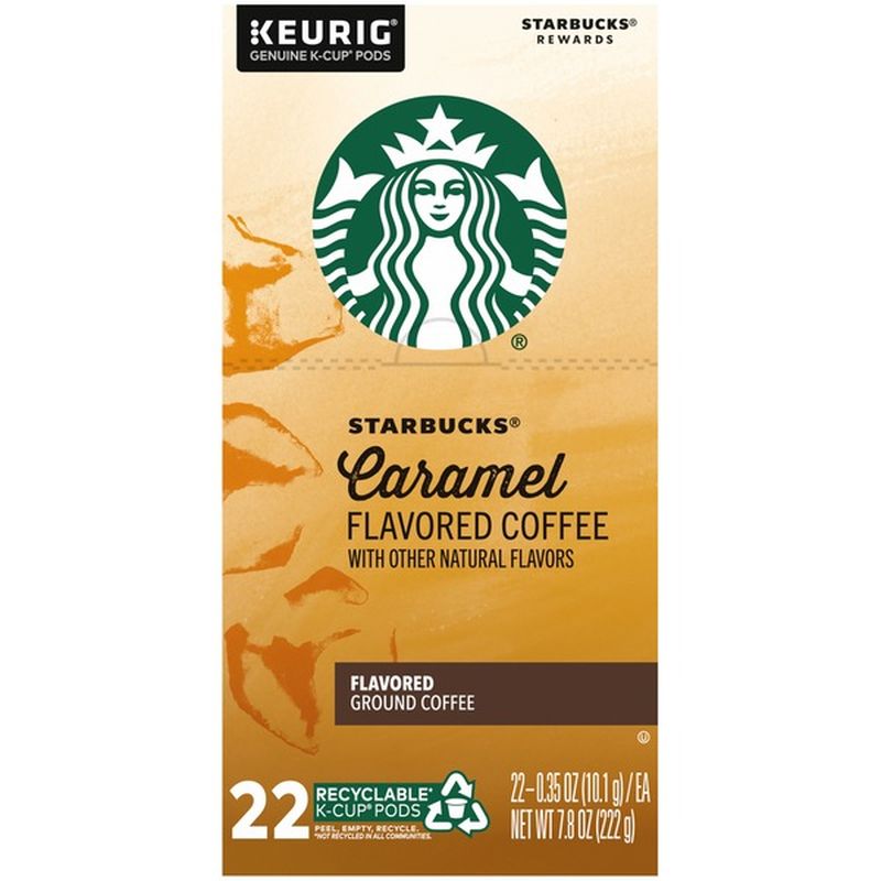 Starbucks Caramel Flavored Ground Coffee K-Cup Pods (0.35 oz) - Instacart