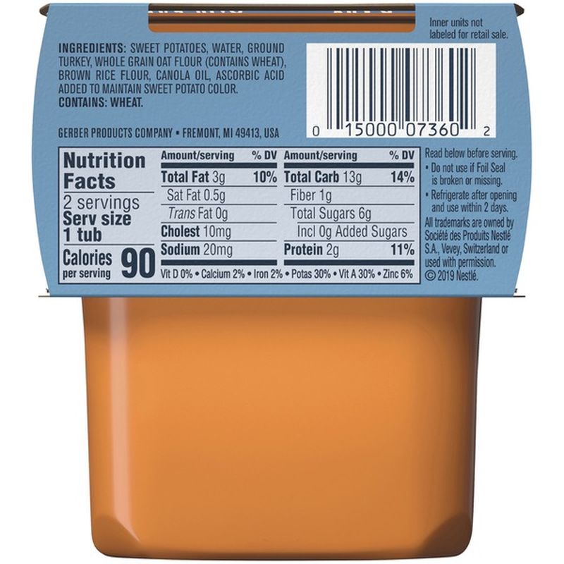 gerber sweet potato turkey