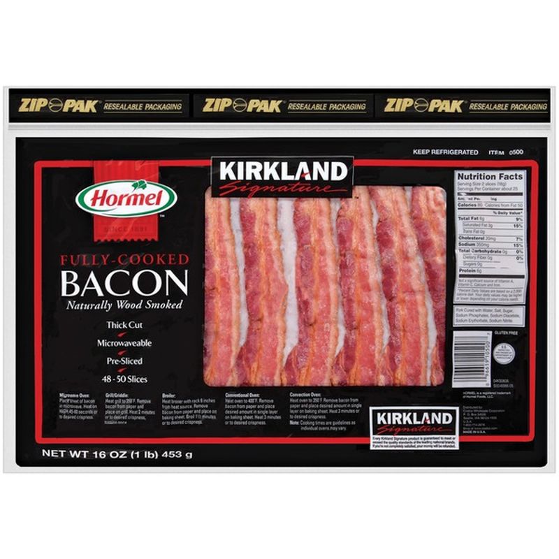 Kirkland Signature Precooked Bacon, 1 lb (16 oz) - Instacart