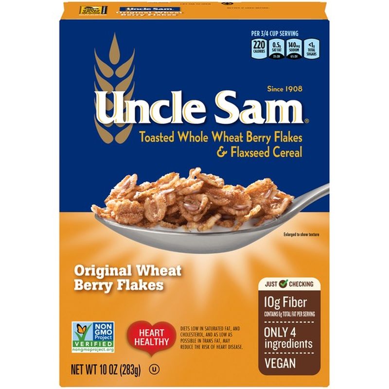 Uncle Sam Original Wheat Berry Flakes Cereal (10 oz) from ShopRite ...