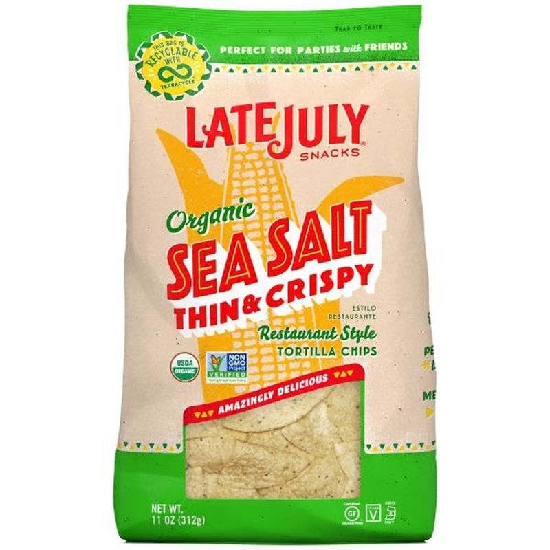 LATE JULY® Snacks Sea Salt Thin & Crispy Tortilla Chips (11 oz) from