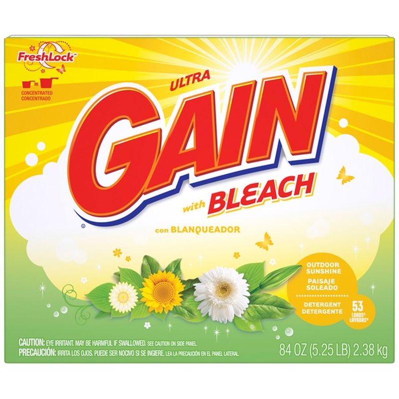 Gain Ultra Outdoor Sunshine Bleach with FreshLock Powder Laundry