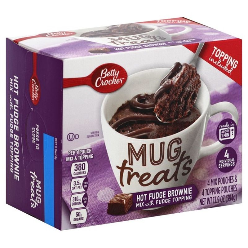 Betty Crocker Mug Treats Hot Fudge Brownie 4 Count (13.9 oz) from Stater Bros. - Instacart