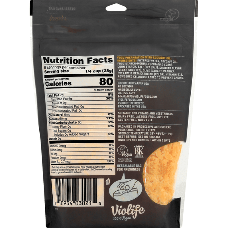 Violife Cheddar Shreds, 100% Vegan