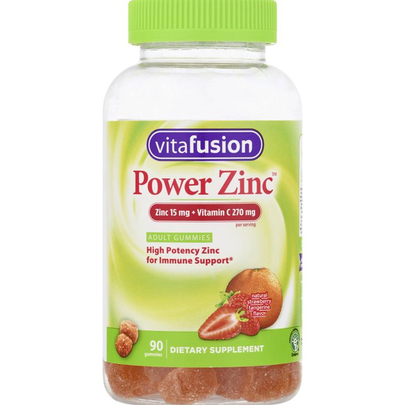 VitaFusion Power Zinc Gummy Vitamins, 15Mg Zinc Plus 270Mg Vitamin C