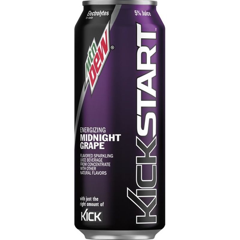 Mtn Dew Kickstart Energizing Midnight Grape Soda (16 fl oz) from Fred