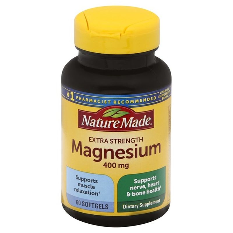 Nature Made Extra Strength Magnesium Oxide 400 Mg Softgels (60 Ct) From ...