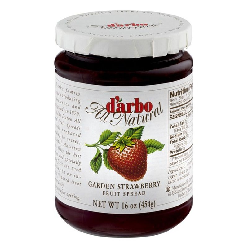 D'arbo All Natural Garden Strawberry Fruit Spread (16 Oz) From Falletti ...