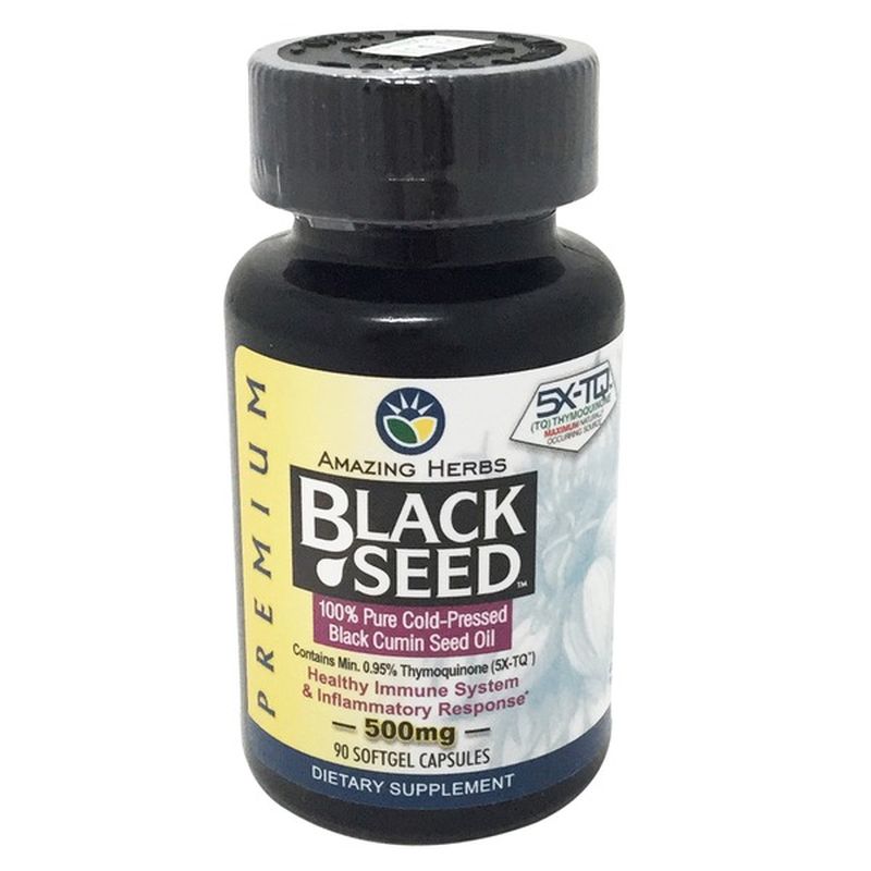 Amazing Herbs Dietary Supplement, Black Seed, Black Cumin, Softgel