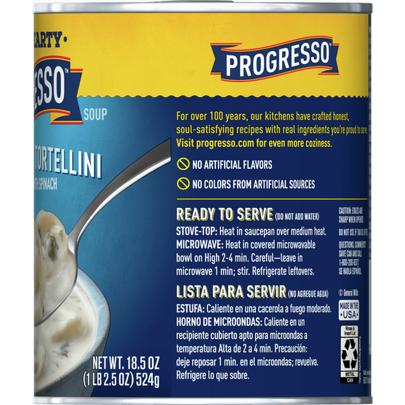 Progresso Rich & Hearty, Three Cheese Tortellini Soup (18.5 oz) - Instacart