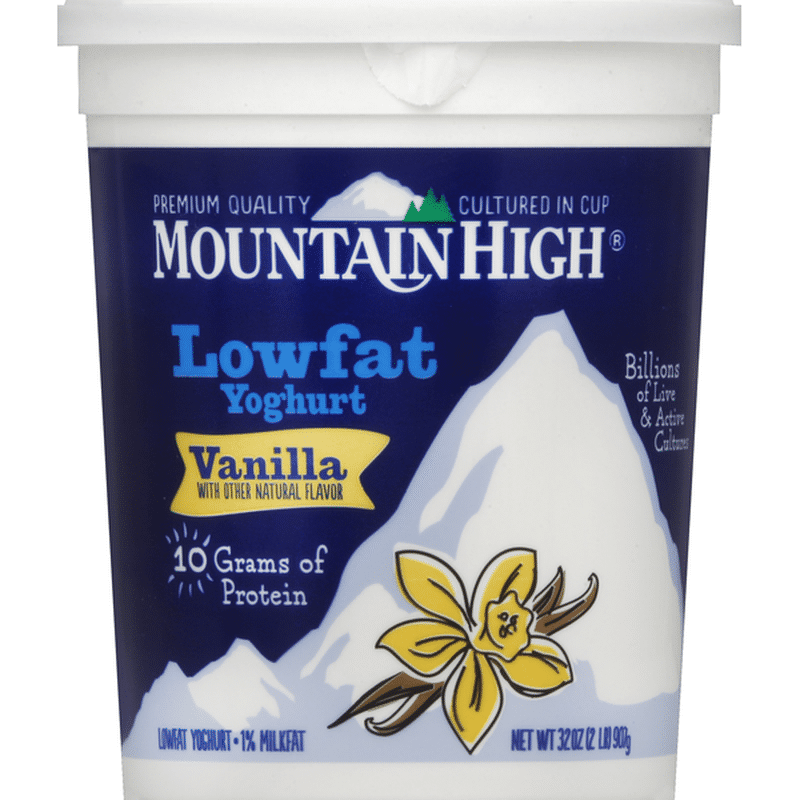 Mountain High Yoghurt, Lowfat, Vanilla (32 oz) Instacart