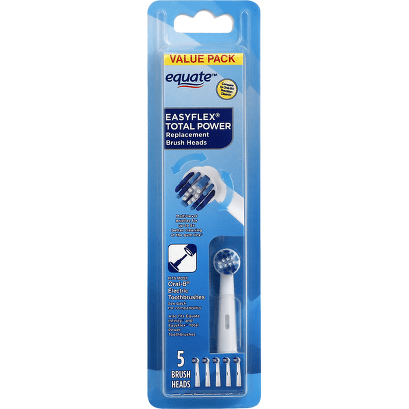 equate replacement toothbrush heads