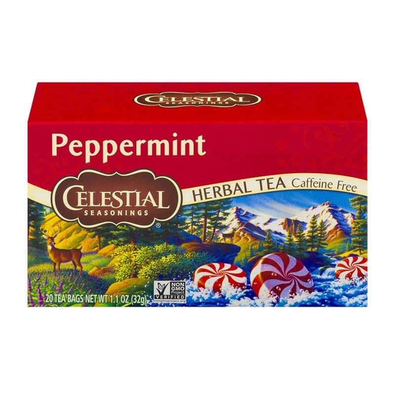 Celestial Seasonings Peppermint Herbal Tea, Caffeine Free (20 ct) from