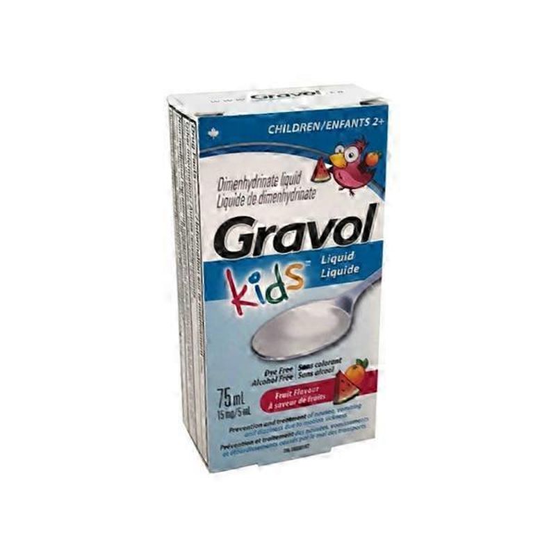 Gravol Children's Liquid For Nausea Vomiting Dizziness & Motion ...