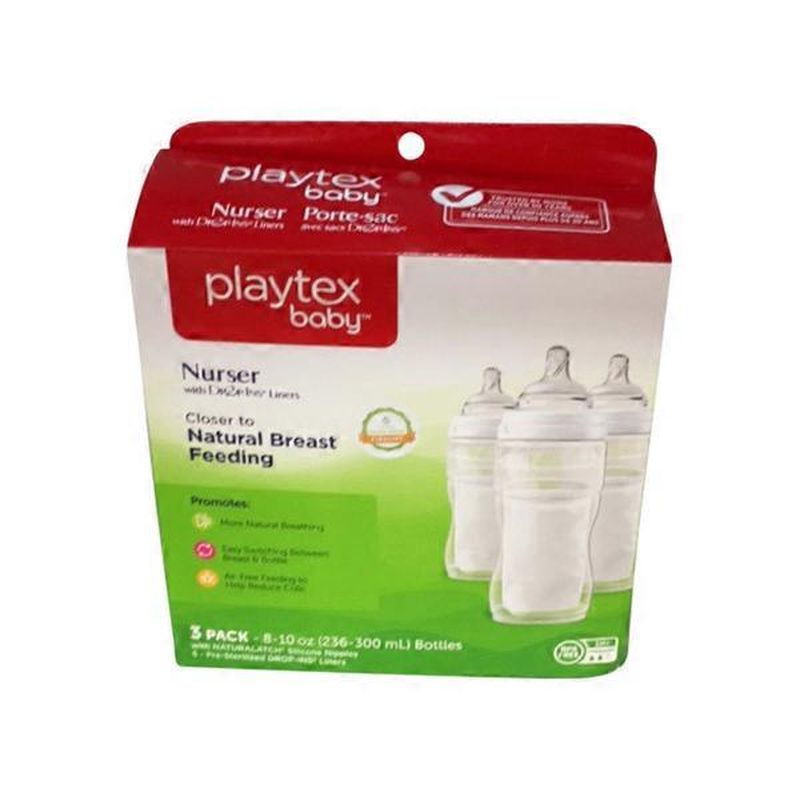 Playtex Baby Nurser 810 Ounce Bottle With Disposable Dropins Liners