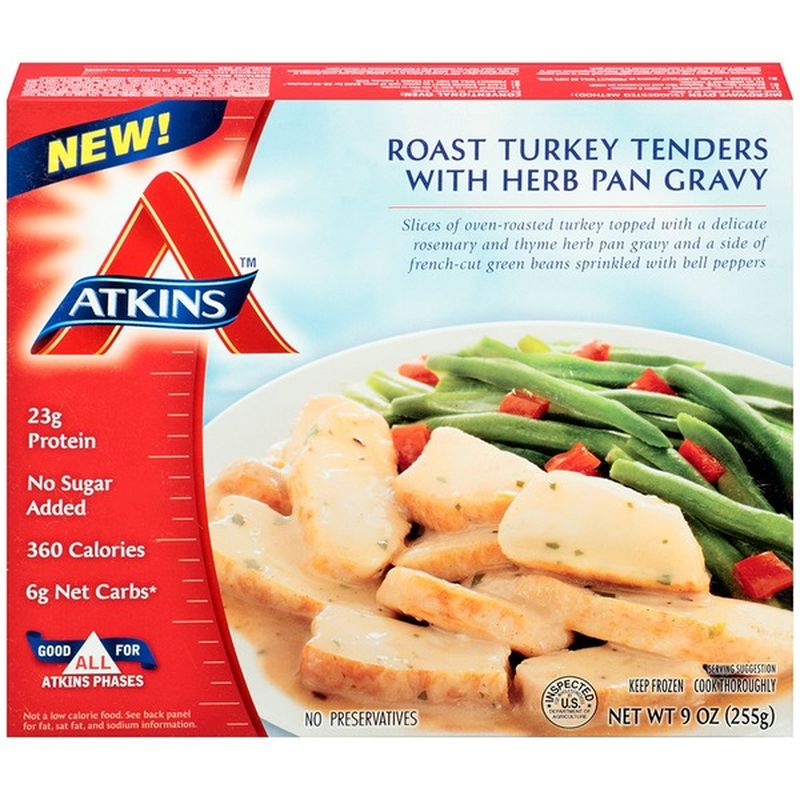 Atkins Frozen with Herb Pan Gravy Roast Turkey Tenders (9 oz) Instacart