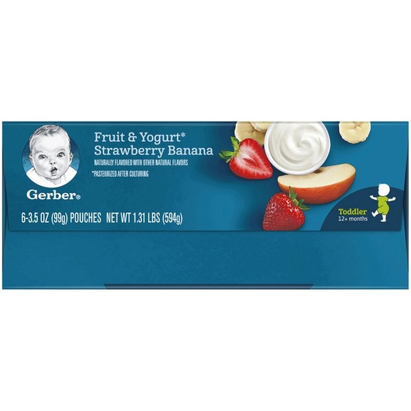 Gerber Toddler Food, Fruit & Yogurt Strawberry Banana (3.5 oz) from