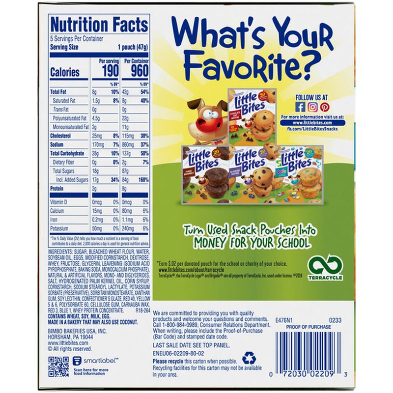 Entenmann's Entenmann’s Little Bites Party Cake Muffins (8.25 oz